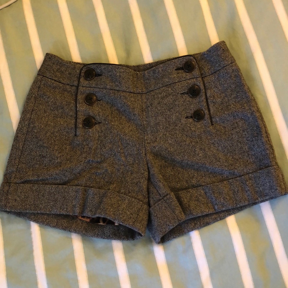 Super cute tweed button up shorts